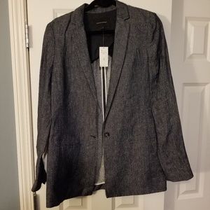 Long chambray women's Blazer in size 8 tall